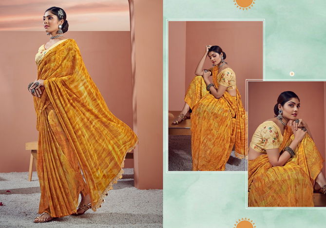 Kathika By Ynf Georgette Party Wear Sarees Catalog
